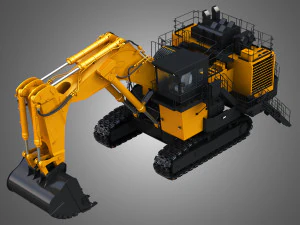 hitachi ex8000-6 - mining excavator 3D Model