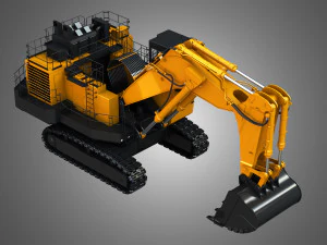 hitachi ex8000-6 - mining excavator 3D Model