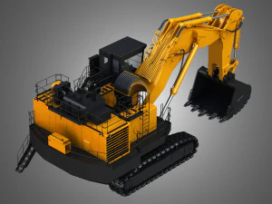 hitachi ex8000-6 - mining excavator 3D Model