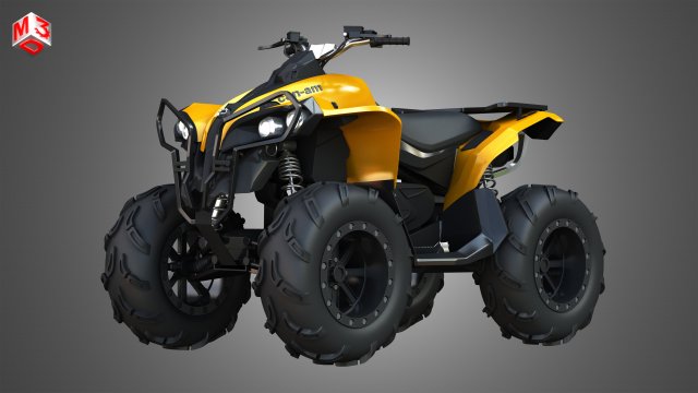 can am renegade fender 2014 3D 모델 .c4d .max .obj .3ds .fbx .stl .blend 