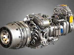 Pw canada - pw100 turboprop engine Modelo 3D