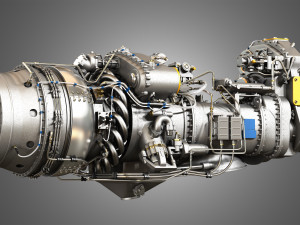 Pw canada - pw100 turboprop engine Modelo 3D