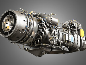 Pw canada - pw100 turboprop engine Modelo 3D