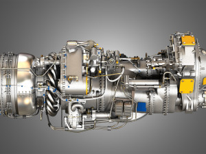 Pw canada - pw100 turboprop engine Modelo 3D