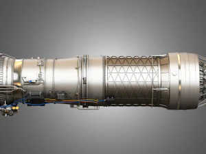 F100 - pw - 220 turbofan motor - i&ccedil; par&ccedil;alarla birlikte 3D Model