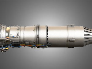 F100 - pw - 220 turbofan engine - with interior parts 3D मॉडल