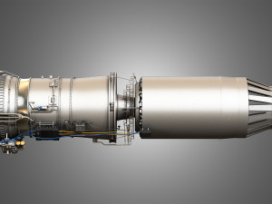 F100 - pw - 220 turbofan engine - with interior parts 3D मॉडल