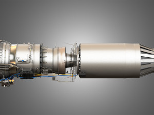 F100 - pw - 220 turbofan engine - with interior parts 3D मॉडल