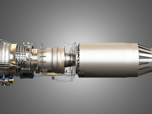 F100 - pw - 220 turbofan engine - with interior parts 3D मॉडल