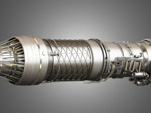 F100 - pw - 220 turbofan motor - i&ccedil; par&ccedil;alarla birlikte 3D Model