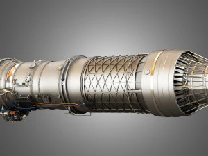 F100 - pw - 220 turbofan motor - i&ccedil; par&ccedil;alarla birlikte 3D Model