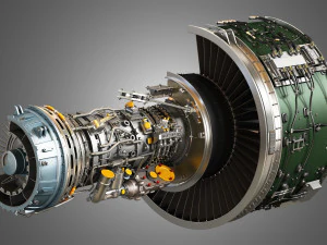 pw gtf geared turbofan engine - cutaway 3D Model