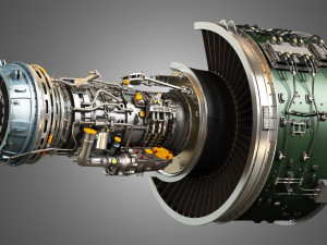 pw gtf geared turbofan engine - cutaway 3D Model