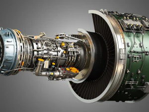 pw gtf geared turbofan engine - cutaway 3D Model