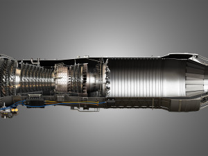 f100 - pw - 220 turbofan engine - cutaway 3D-Modell
