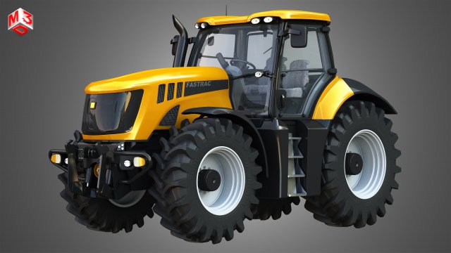 jcb fastrac 8000 tractor 3D Модель .c4d .max .obj .3ds .fbx .stl .blend 