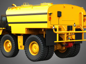 785d - todoterreno - cami&oacute;n minero cisterna de agua Modelo 3D