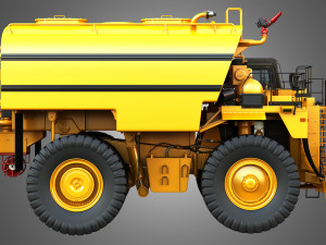 785d - off-highway - water tanker mining truck Modèle 3D
