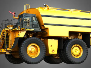 785d - todoterreno - cami&oacute;n minero cisterna de agua Modelo 3D