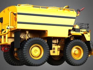 785d - todoterreno - cami&oacute;n minero cisterna de agua Modelo 3D