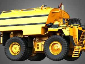 785d - todoterreno - cami&oacute;n minero cisterna de agua Modelo 3D