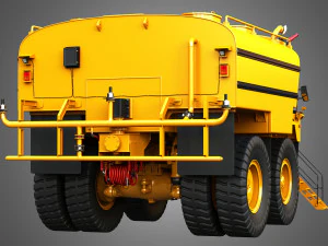 785d - todoterreno - cami&oacute;n minero cisterna de agua Modelo 3D