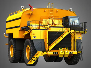 785d - todoterreno - cami&oacute;n minero cisterna de agua Modelo 3D