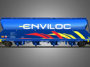dust silo wagon - silo container car 3D Model