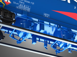 dust silo wagon - silo container car 3D Model