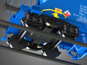 dust silo wagon - silo container car 3D Model