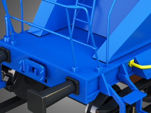 dust silo wagon - silo container car 3D Model
