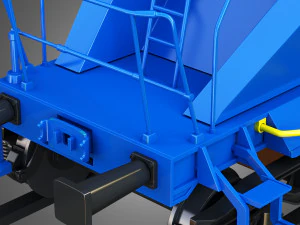 dust silo wagon - silo container car 3D Model