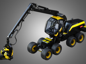 ponsse scorpionking forestry machine 3D Model
