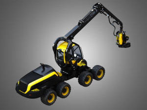 ponsse scorpionking forestry machine 3D Model