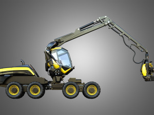 ponsse scorpionking forestry machine 3D Model