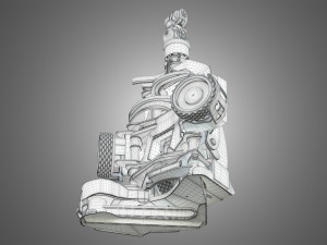 scorpion king forestry harvester head 3D Model