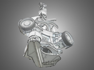 scorpion king forestry harvester head 3D Model