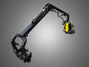 Forestry Crane with Harvester Head 3Dモデル