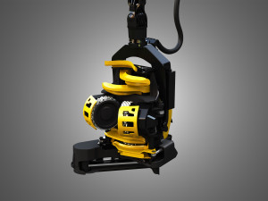 Forestry Crane with Harvester Head 3Dモデル