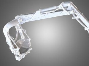 Forestry Crane with Harvester Head 3Dモデル
