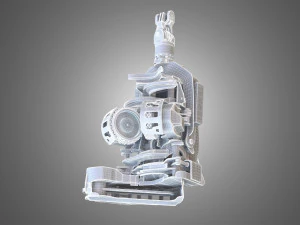Forestry Crane with Harvester Head 3D Model