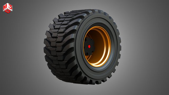 H21D Forestry Harvester Wheel and Tire Model 3D .c4d .max .obj .3ds .fbx .stl .blend 