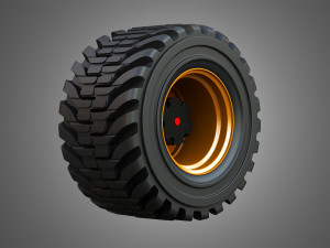 H21D Forestry Harvester Wheel and Tire Model 3D