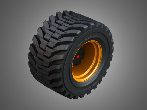 H21D Forestry Harvester Wheel and Tire Model 3D