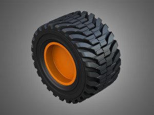 H21D Forestry Harvester Wheel and Tire Model 3D