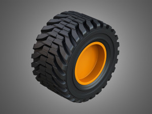 H21D Forestry Harvester Wheel and Tire Model 3D