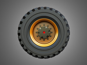 H21D Forestry Harvester Wheel and Tire Model 3D