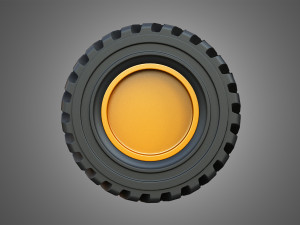 H21D Forestry Harvester Wheel and Tire Model 3D