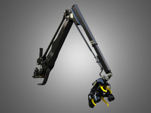 H21D Forestry Harvester Head with Arm 3D Model