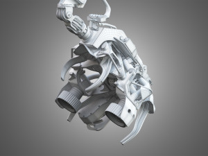 H21D Forestry Harvester Head with Arm 3D Model